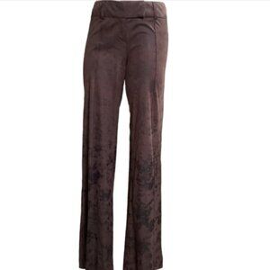 Shyde EU Sz 42/USA 7 Wide Leg Faux‎ Suede Pants Brown 163G